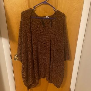 Burnt Orange Chunky Knit Cardigan